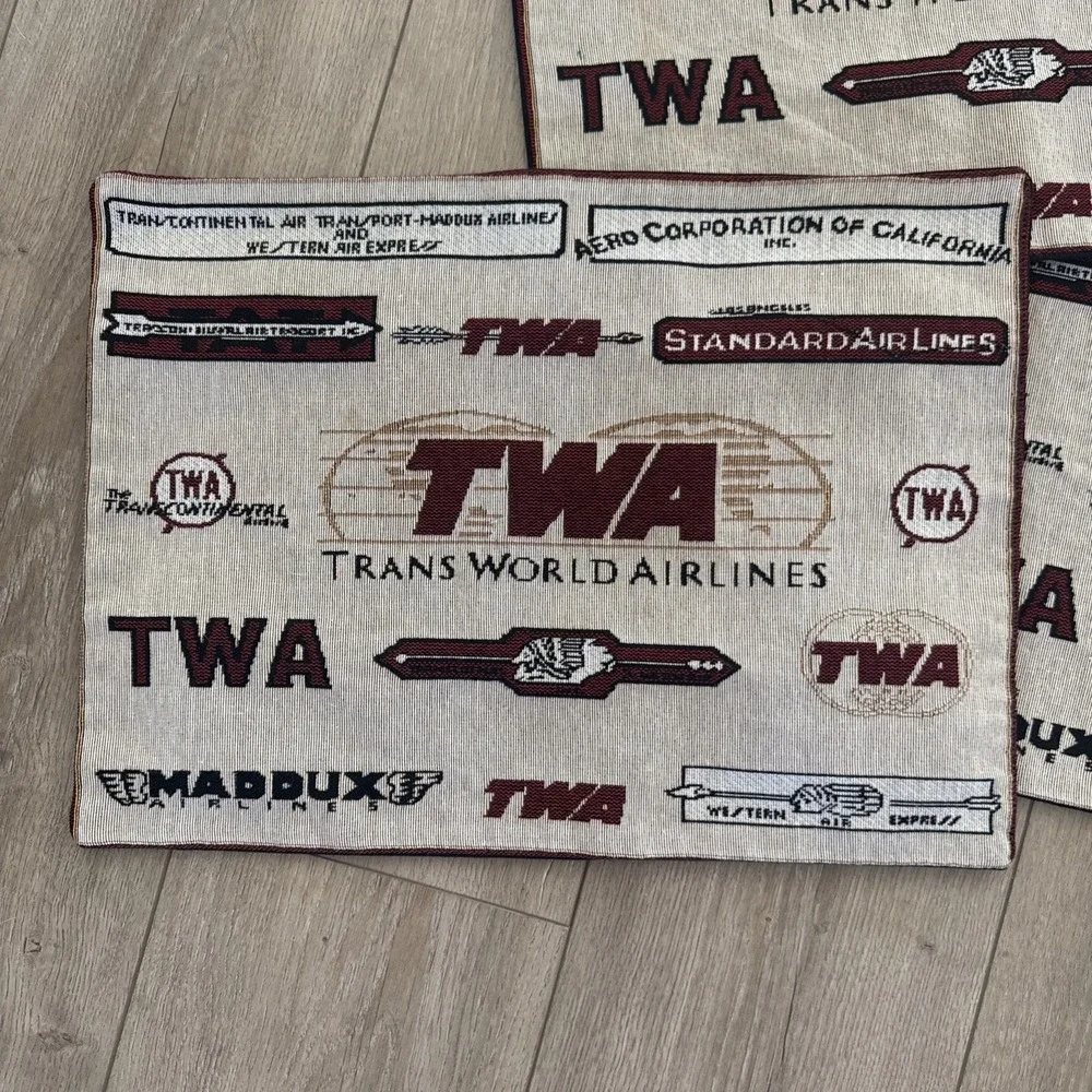 4 TWA Trans World Airlines Woven Corporate History MADDUX STANDARD AIRLINES
